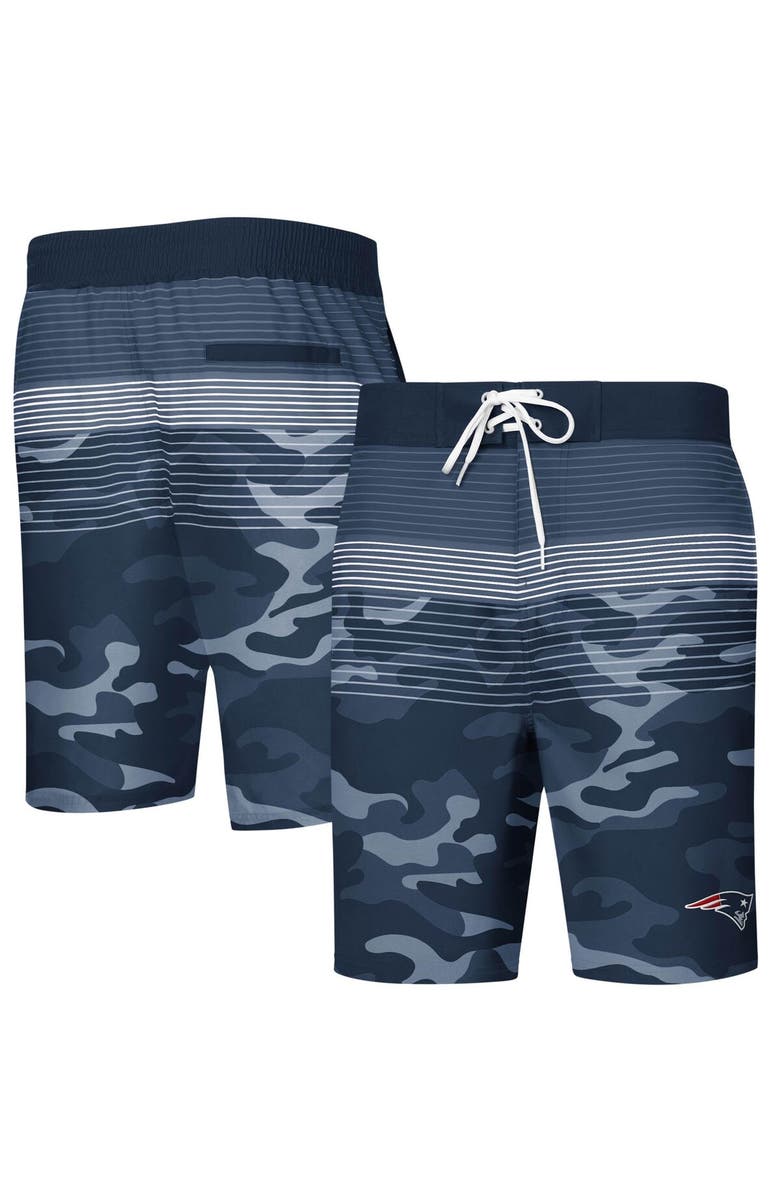 G-III SPORTS BY CARL BANKS Men's G-III Sports by Carl Banks Navy New England Patriots Wave Swim Trunks, Main, color, 