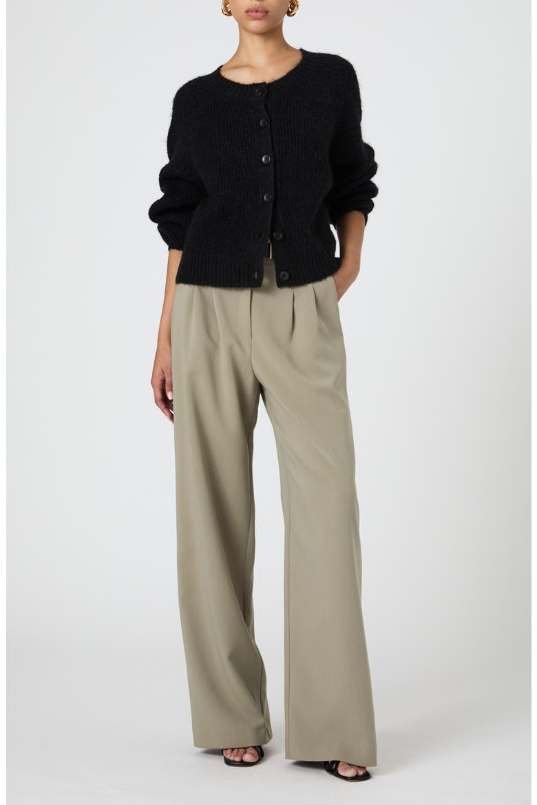 Fluffy Cardigan, Alternate, color, BLACK