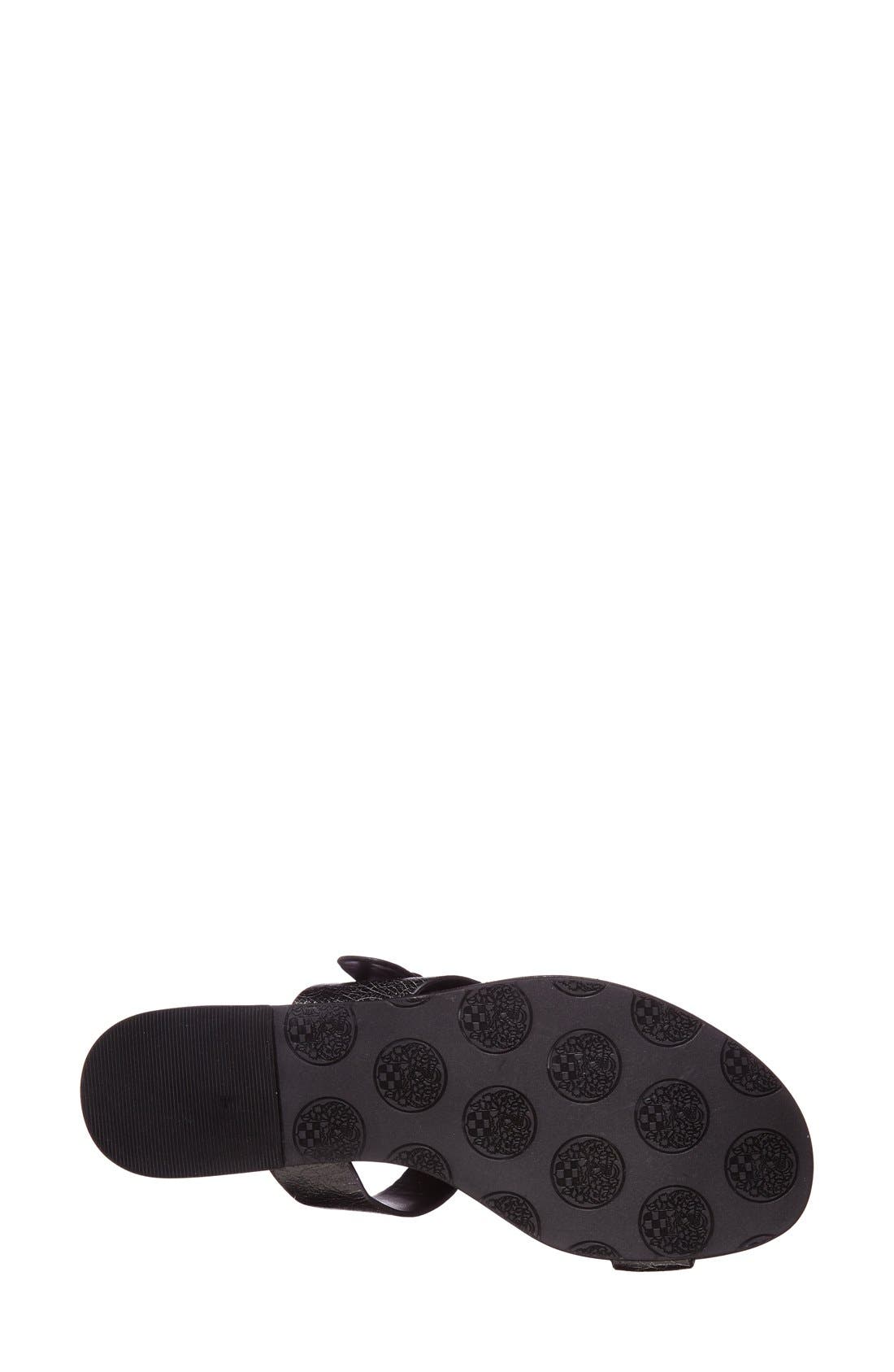 'Tranell' Asymmetrical Toe Ring Sandal, Alternate, color, BLACK/ WHITE