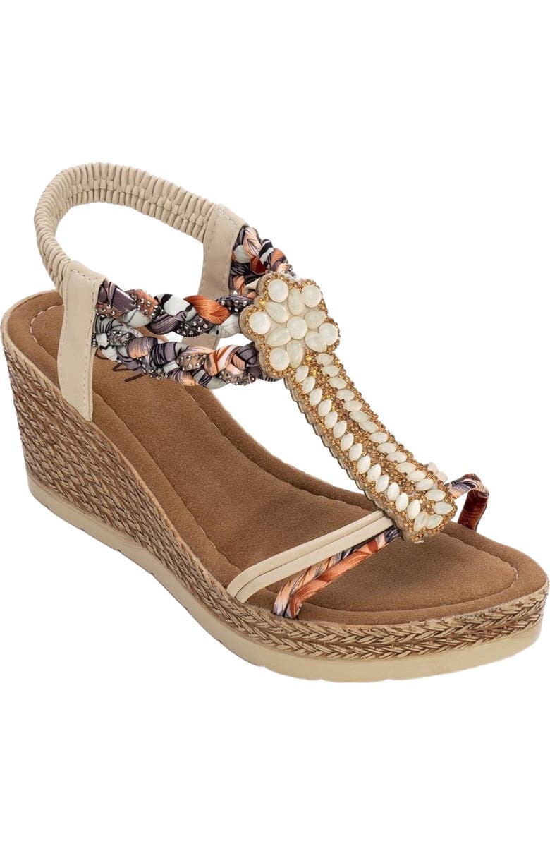 Prologue Shoes Sogno Rhinestone Espadrille Sandal, Main, color,