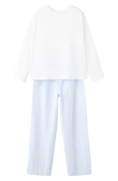 Two-Piece Stripe Cotton Pajamas