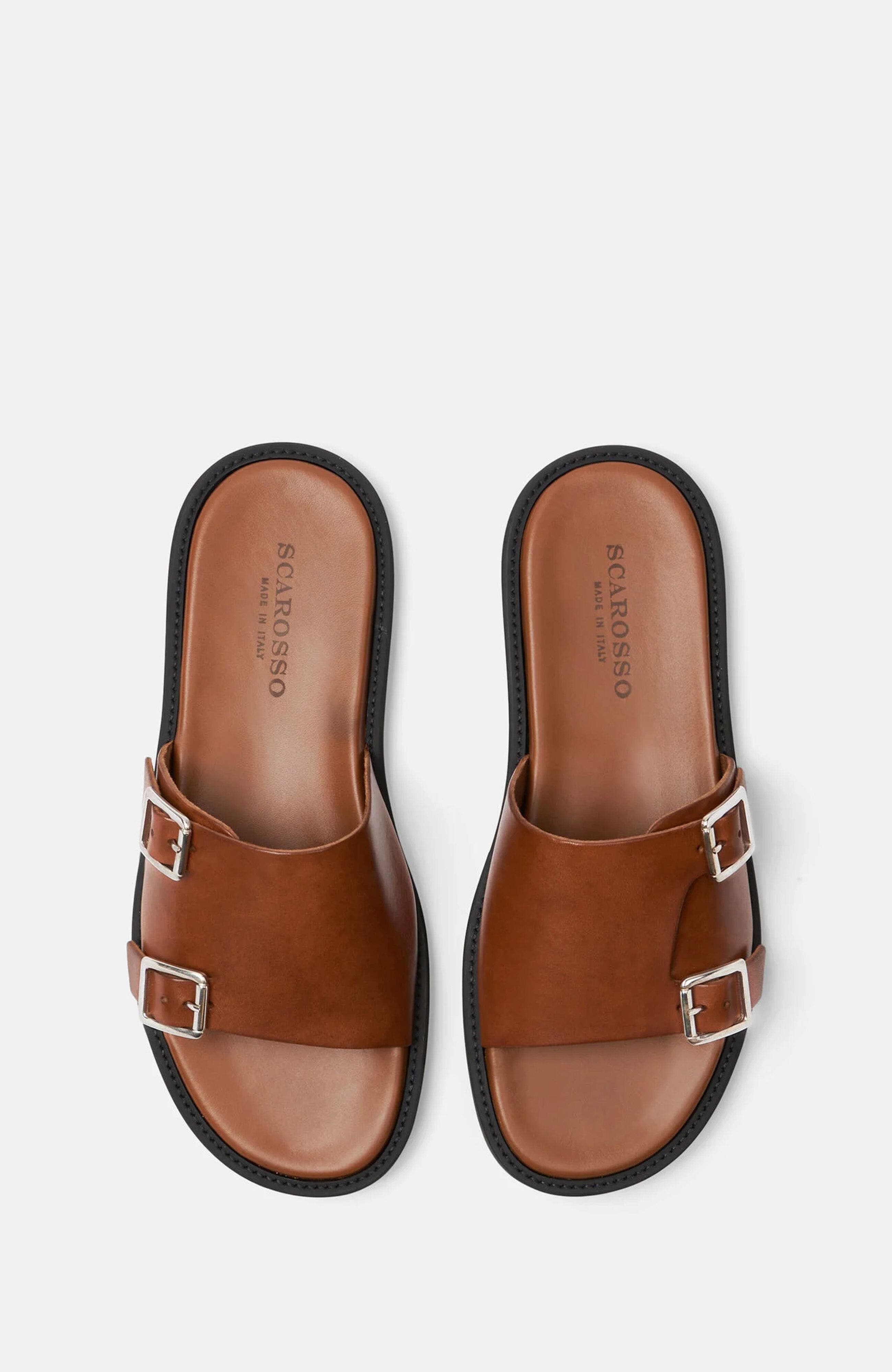 Costantino Sandals, Alternate, color, Cognac - Calf