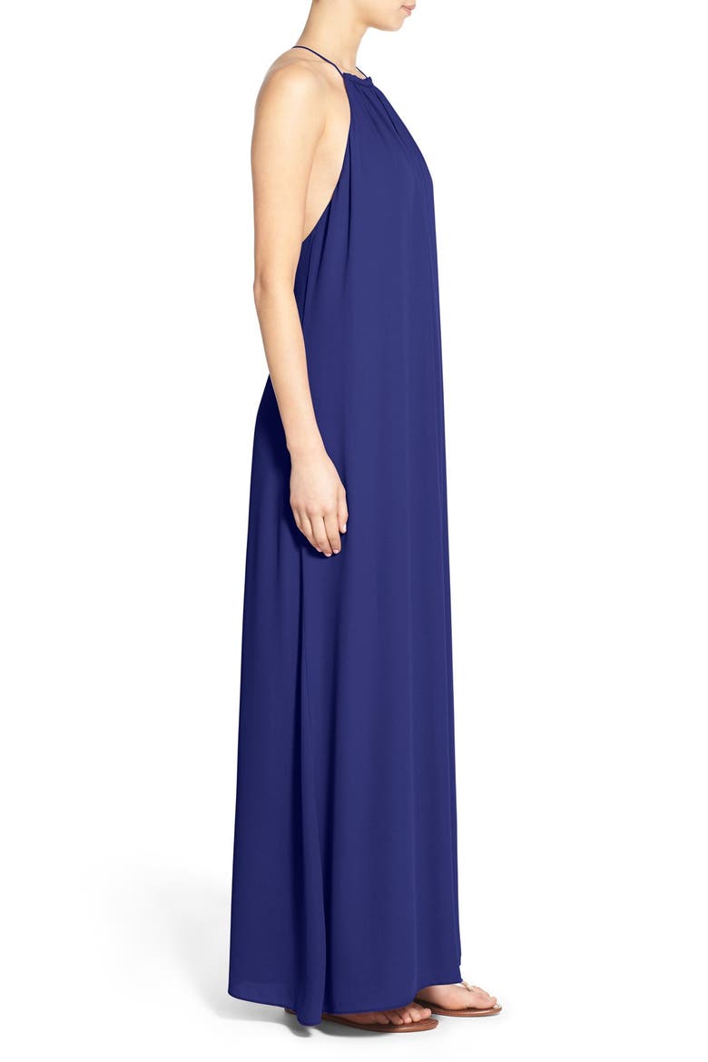 High Neck Maxi Dress, Alternate, color, ROYAL