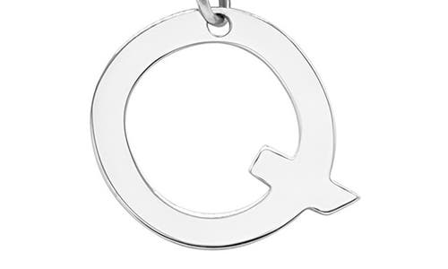 Adornia Silver Tarnish Resistant Confetti And Paperclip Layered Initial Toggle Necklace In Silver-q