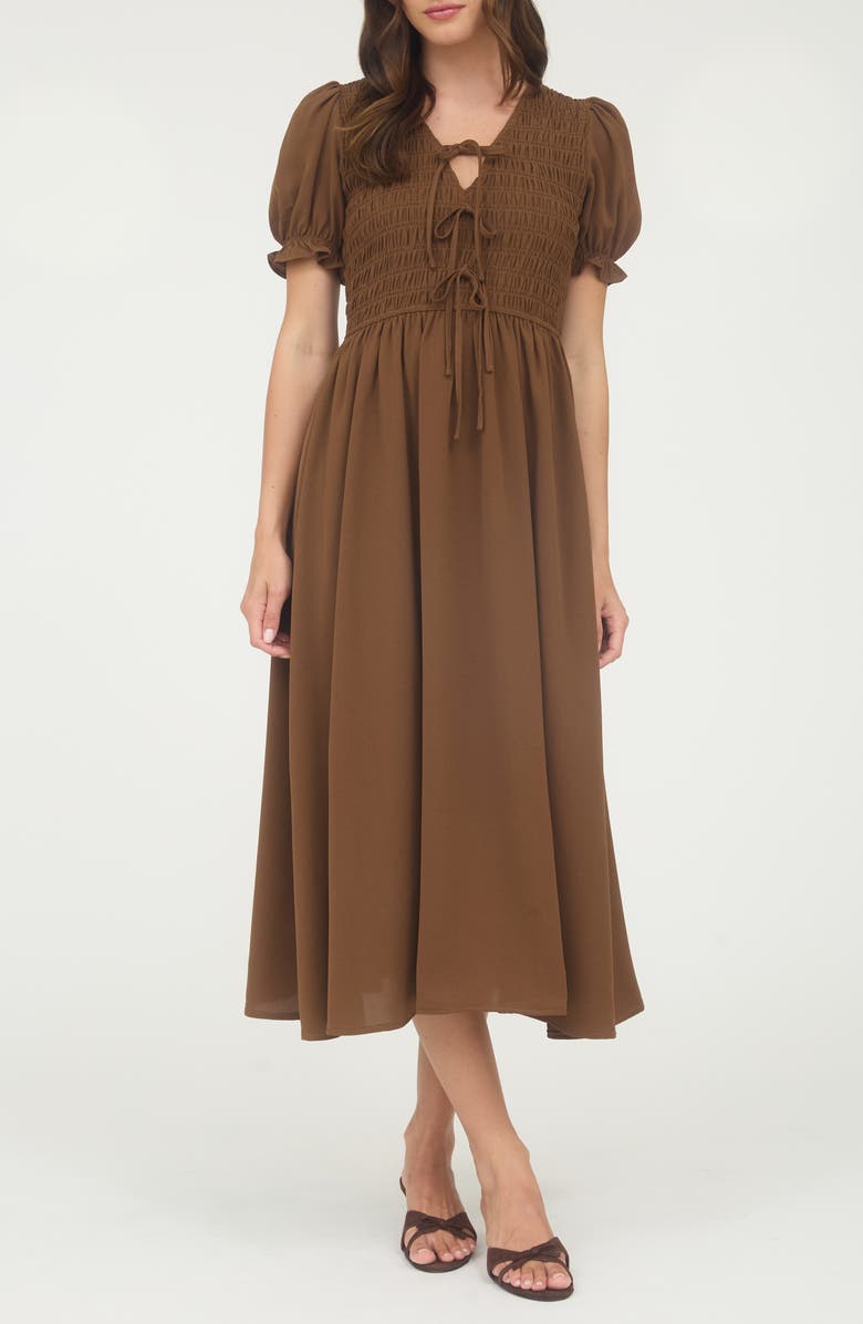 Puff Sleeve Maxi Dress