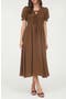 Puff Sleeve Maxi Dress
