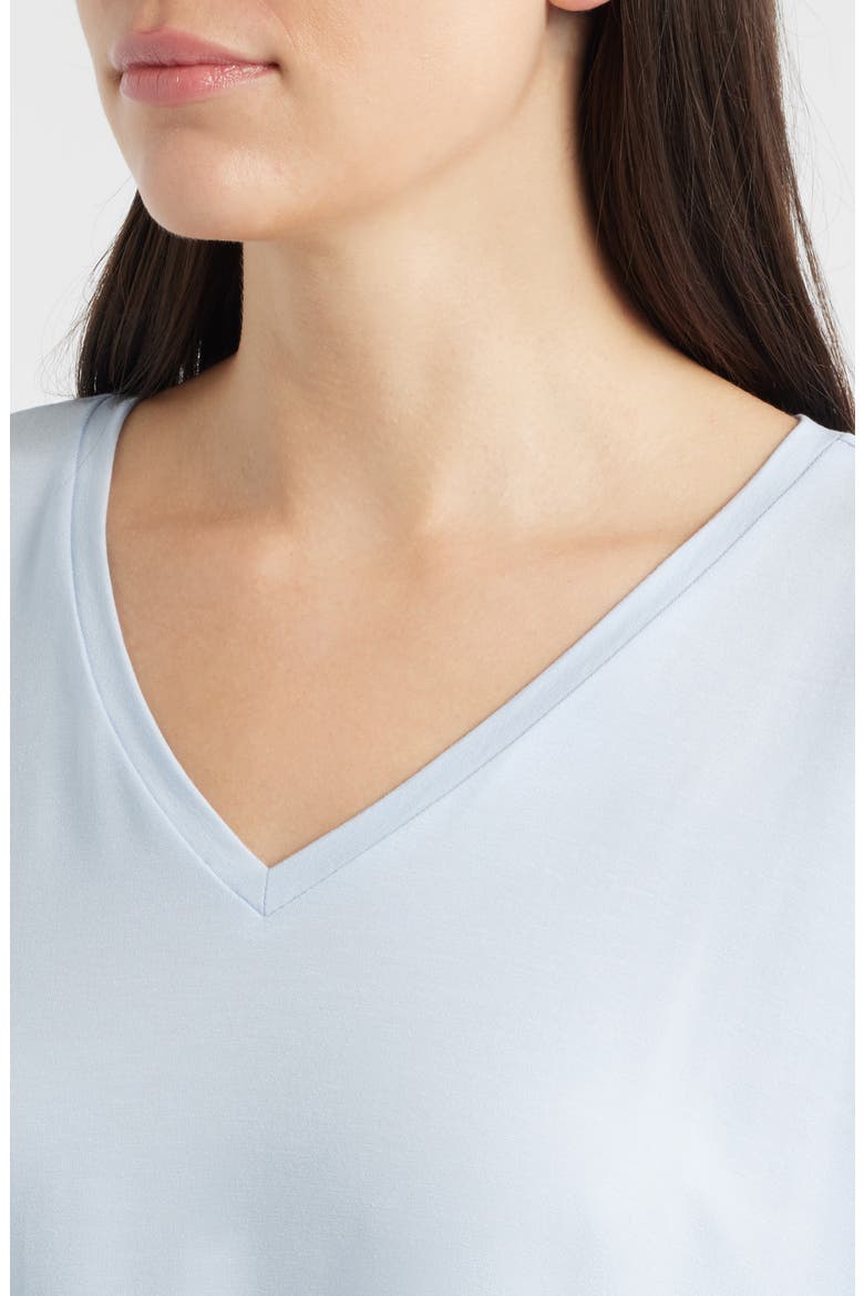 V-Neck Boxy T-Shirt, Alternate, color, AIRY BLUE