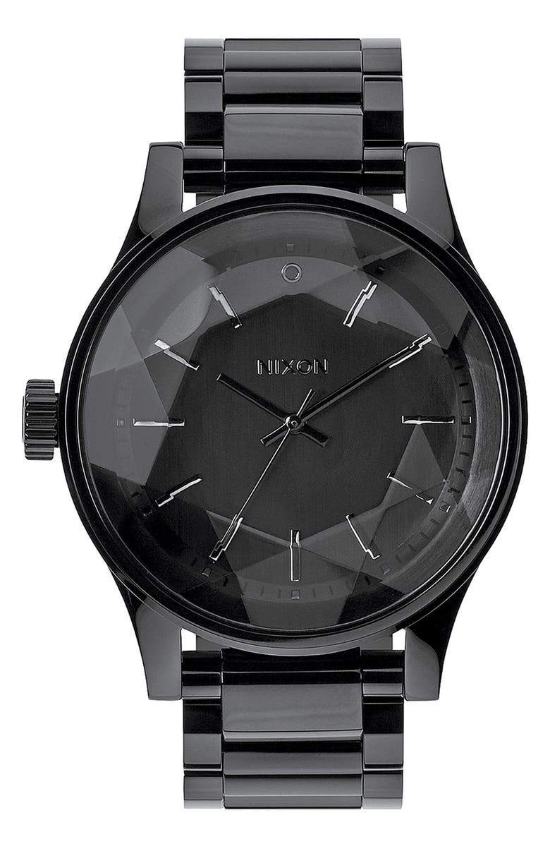 Nixon 'The Facet' Round Bracelet Watch, 42mm, Main, color, 