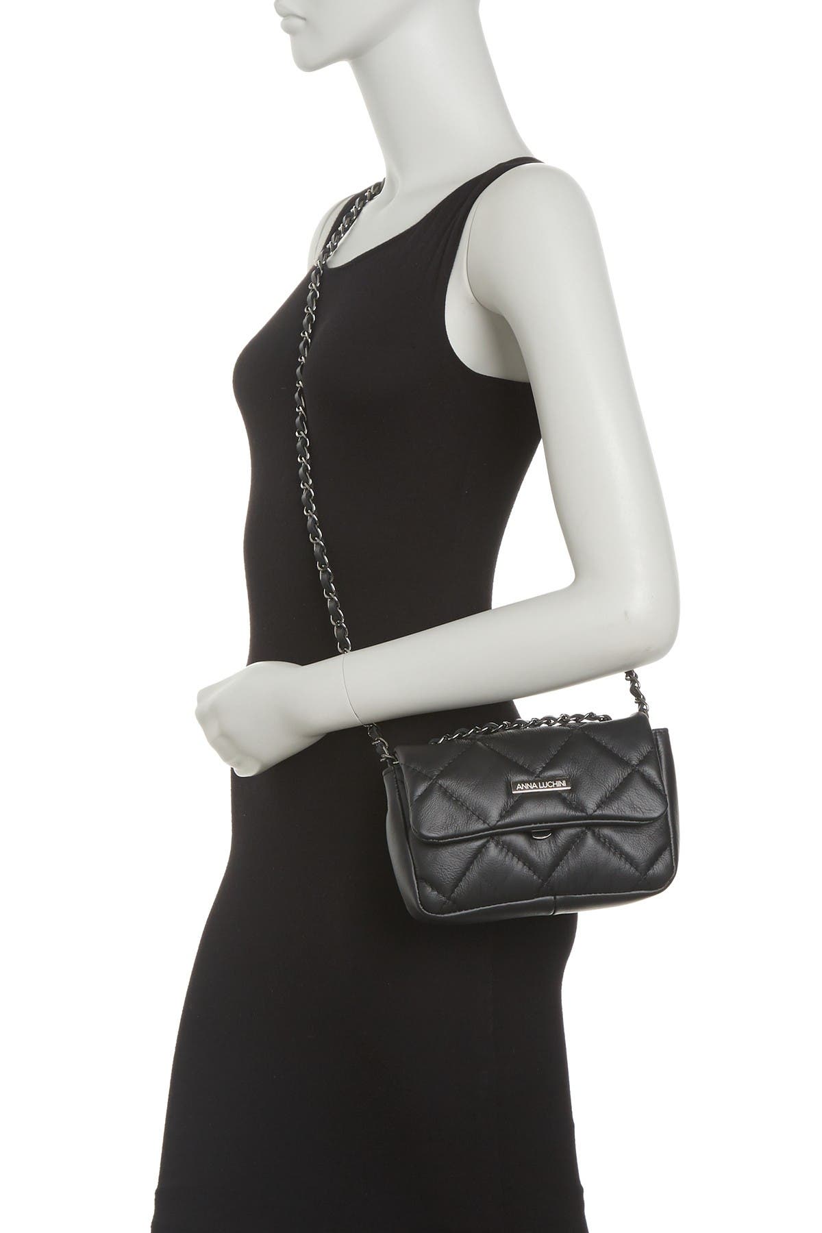 ANNA LUCHINI Quilted Crossbody Bag, Main, color, 