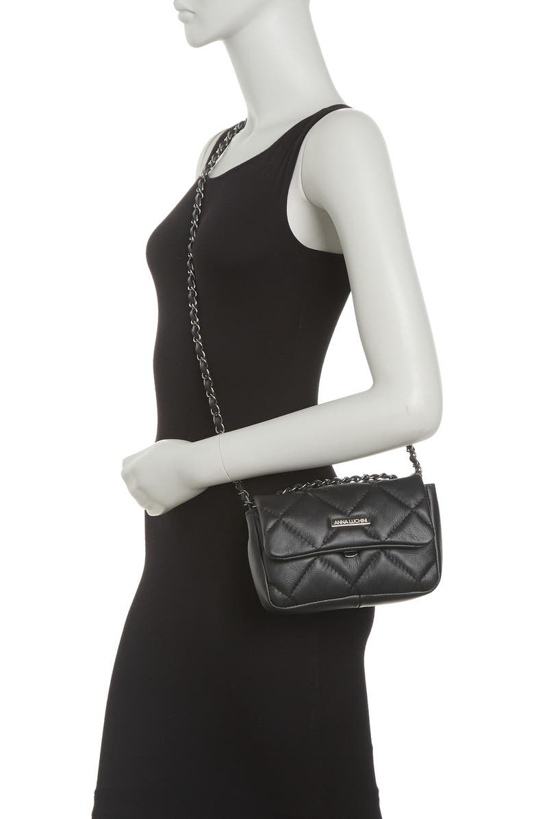 ANNA LUCHINI Quilted Crossbody Bag, Main, color,