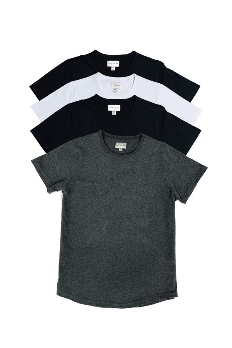 Essential Drop-Cut Crew Neck 4-Pack 2.0, Main, color, Essential