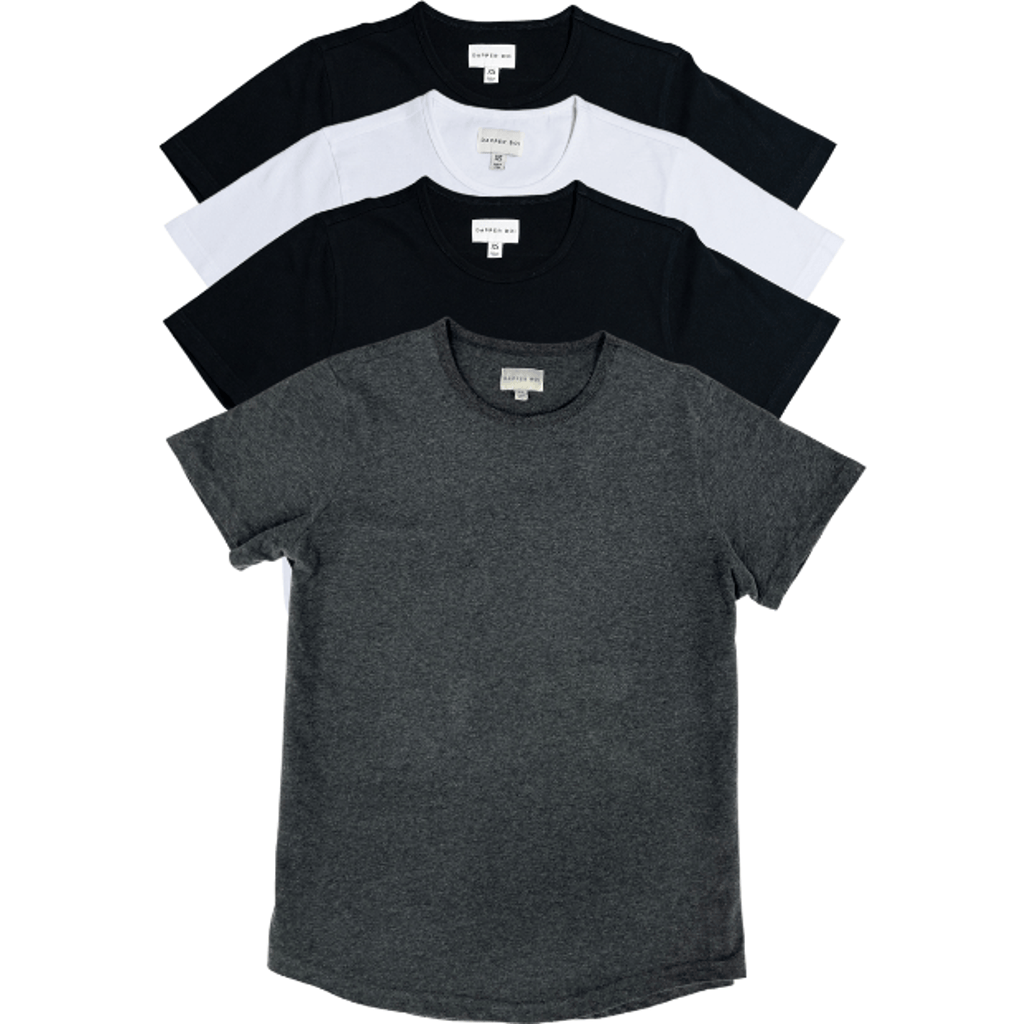 Dapper Boi Essential Drop-cut Crew Neck 4-pack 2.0 In Essential
