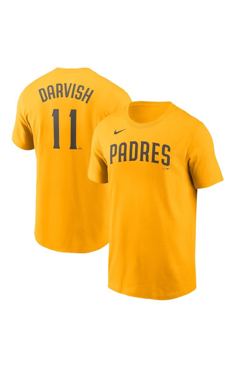 Nike Men's Nike Yu Darvish Gold San Diego Padres Name & Number T-Shirt, Main, color, Gold