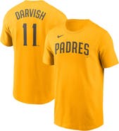 Nike Men's Nike Yu Darvish Gold San Diego Padres Name & Number T-Shirt