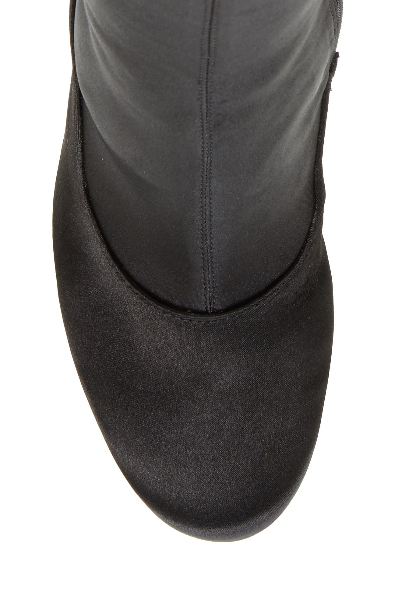 Praye Over the Knee Boot, Alternate, color, BLACK FAUX SATIN