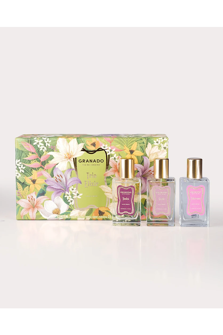 Tropical Garden Perfumery Trio, Main, color, Clear