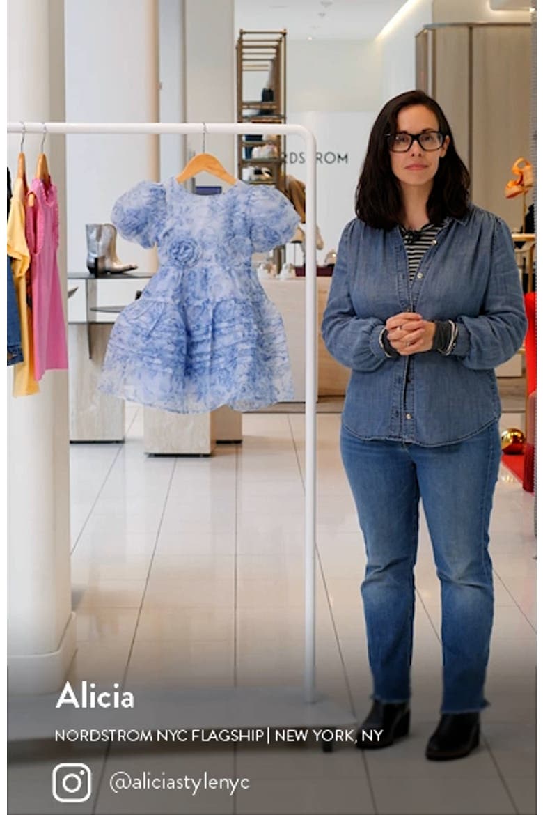 Kids' Puff Sleeve Organza Dress video