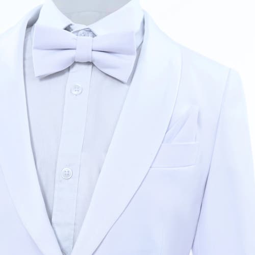 Moustache Peak-lapels Suit In White