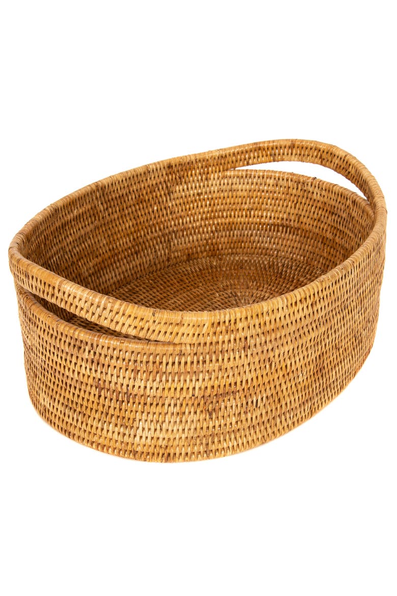 Oval Rattan Basket, Main, color, Honey Brown