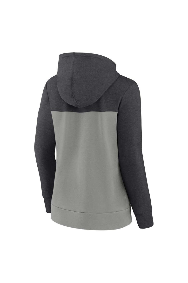 Women's Fanatics Branded Heather Charcoal/Gray Chicago White Sox City Ties Hoodie Full-Zip Sweatshirt, Alternate, color, Heather Charcoal