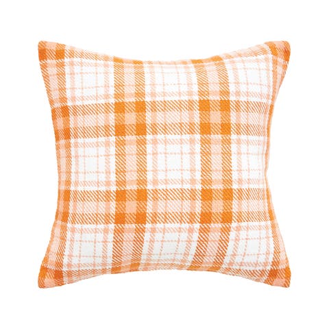 Hazel Plaid Woven Throw Pillow