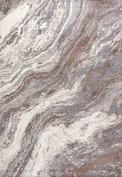 Jonathan Y Kassia Contemporary Glam Abstract Marble Area Rug In Brown/gray