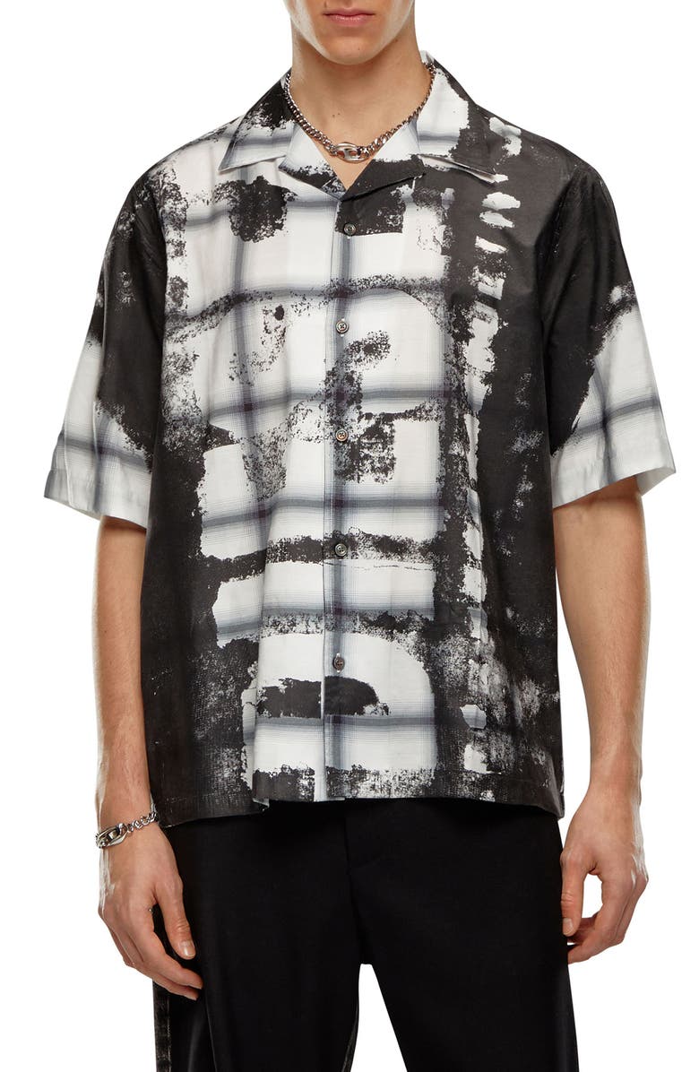 DIESEL<sup>®</sup> S-Nabil Regular Fit Camp Shirt, Main, color,