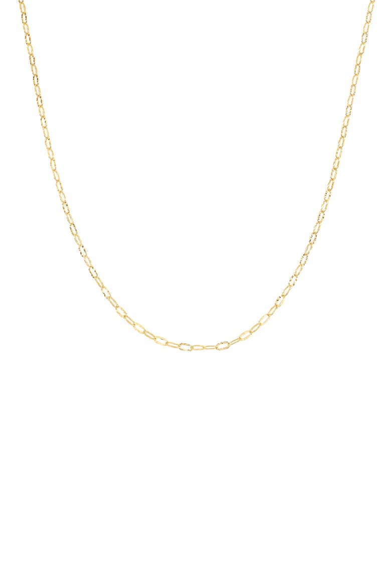 Sterling Silver 18k Gold Plated Celine Chain Necklace Dainty Bold Look, Main, color, Gold