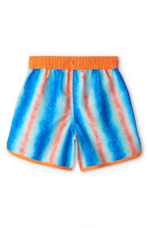 Hatley Kids' Surfer Gradient Swim Trunks In Aruba Blue