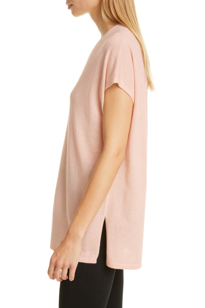 Silk & Cashmere Tunic, Alternate, color, PINK PEONY BUD