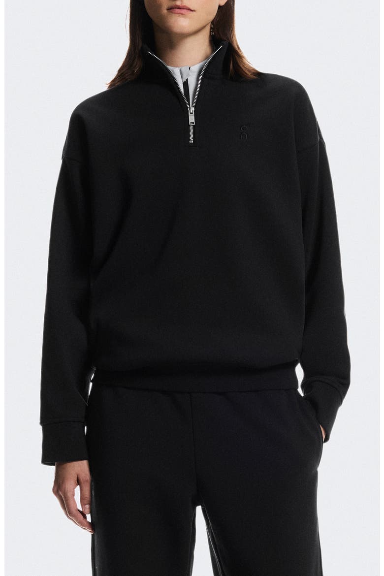 Club Collective Quarter Zip Sweatshirt, Main, color, BLACK