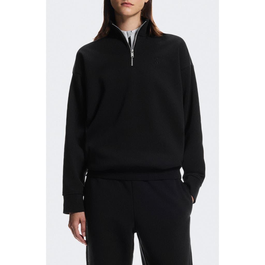 On Club Collective Quarter Zip Sweatshirt In Black