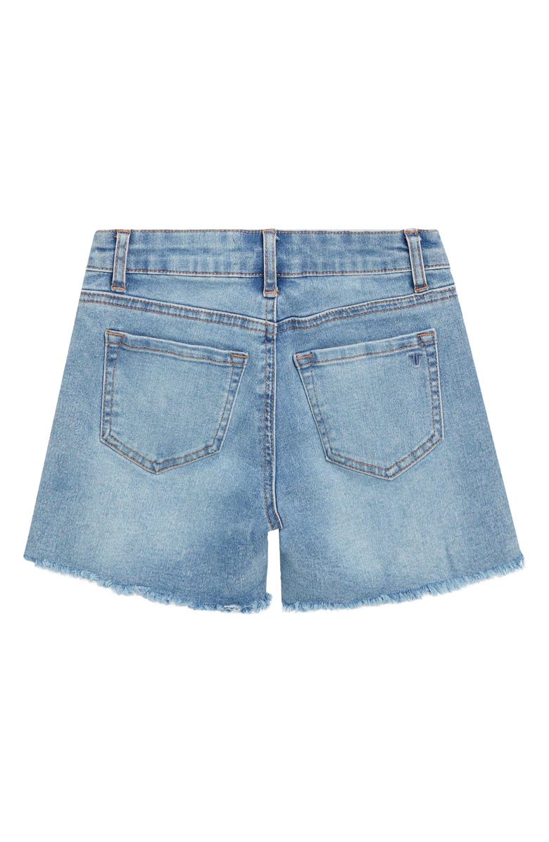 Tractr Kids' Floral Patch Denim Cutoff Shorts, Alternate, color, 