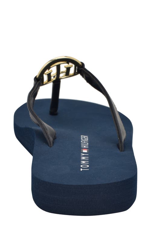 Tommy Hilfiger Crelina Thong Sandal In Blue