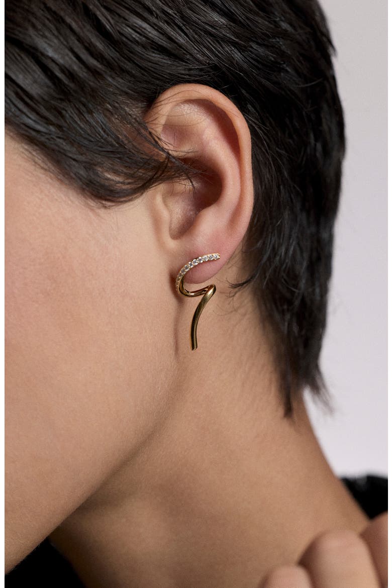 Muse Twirl Stud Earrings, Alternate, color, GOLD