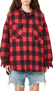 DENIMIST Buffalo Plaid Flannel Shirt Jacket