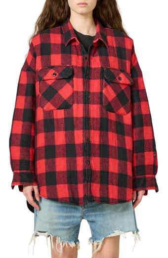 DENIMIST Buffalo Plaid Flannel Shirt Jacket
