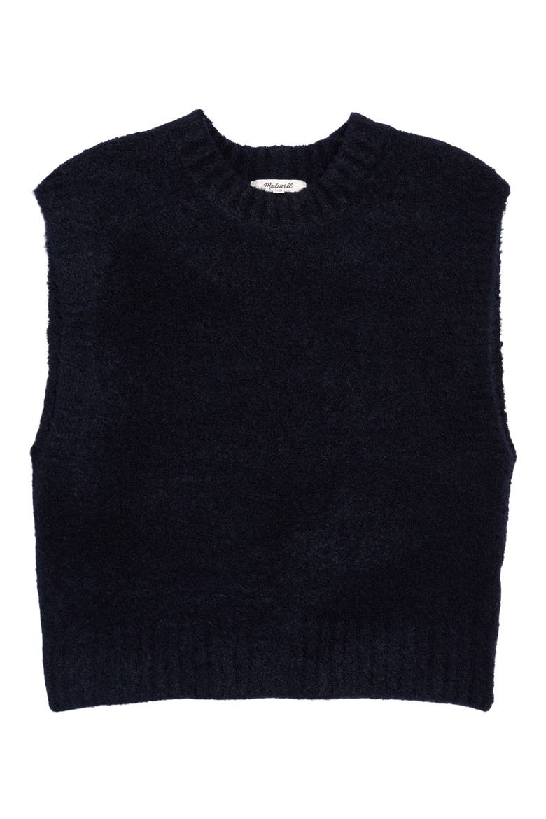 Bouclé Sweater Vest, Alternate, color, DEEP INDIGO
