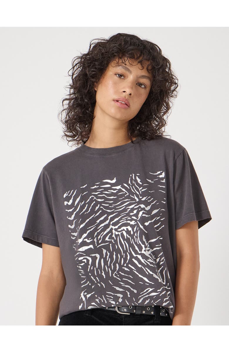 Hush Metallic Graphic T-Shirt, Main, color, Charcoal Grey