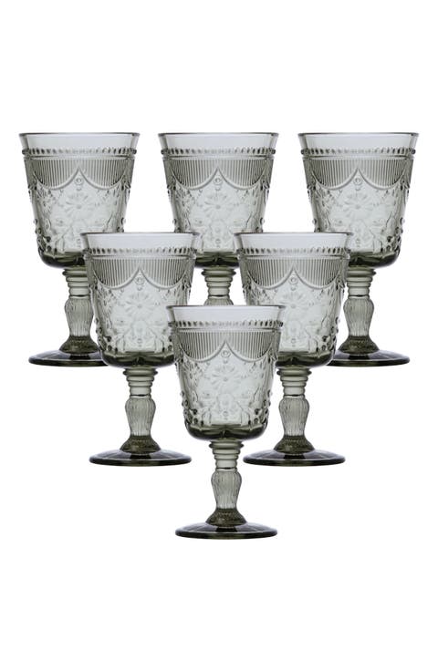 Debutante Set of 6 Goblet Glasses