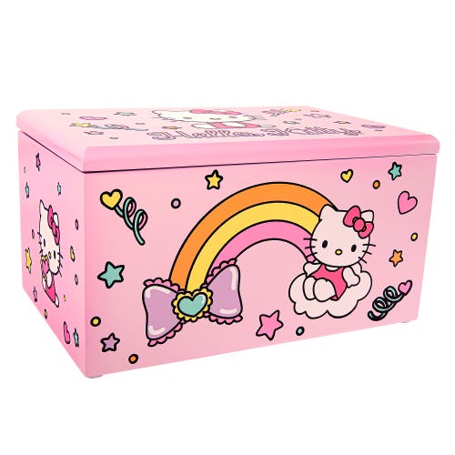 Hello Kitty Pink Wood Jewelry Box In Pink