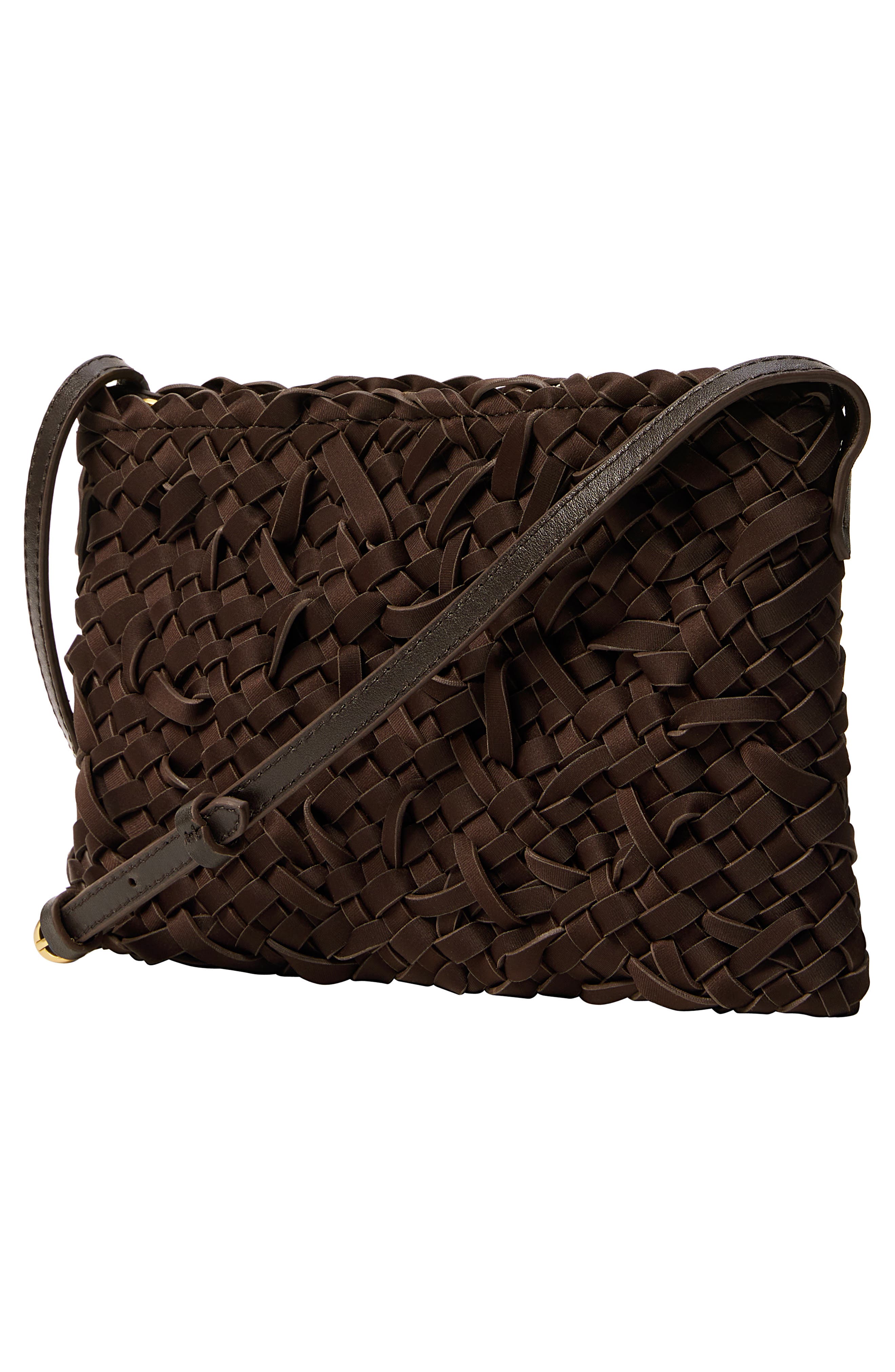 Soho Nest Weave Crossbody Bag, Alternate, color, CHOCOLATE