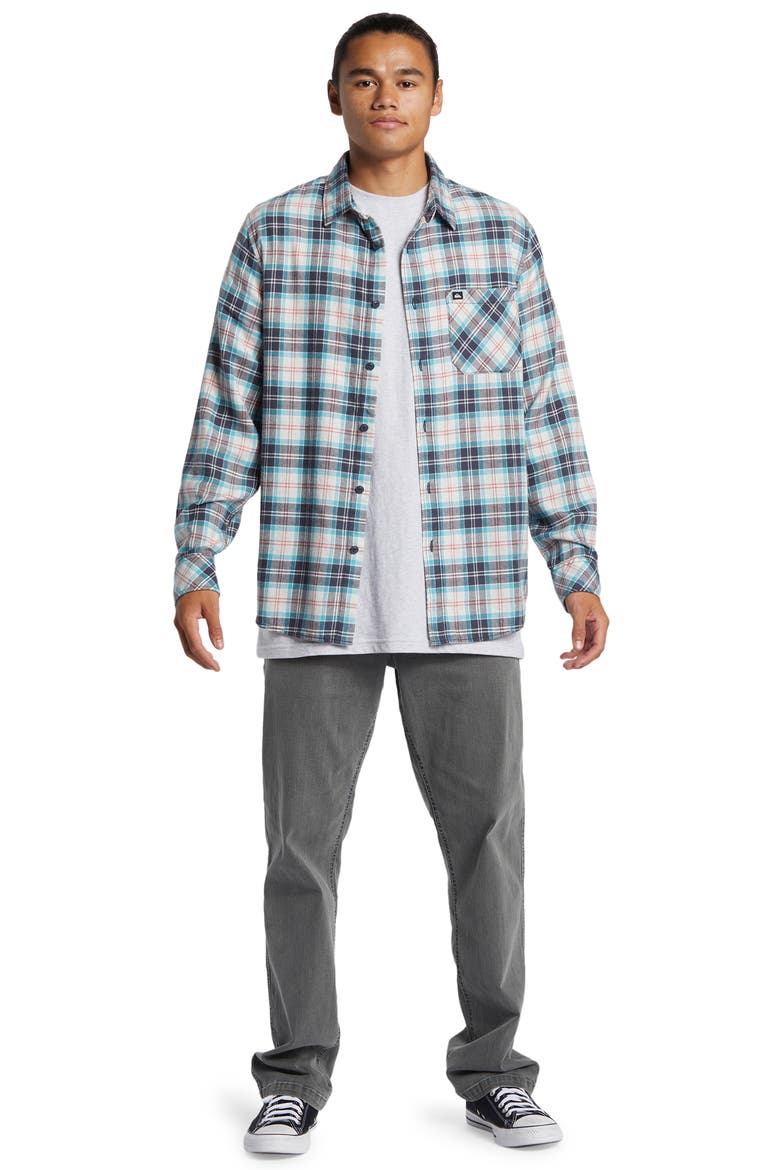 Ensign Classic Fit Plaid Flannel Button-Up Shirt, Alternate, color, WHITE MARBLE ENSIGN CLASSIC FL