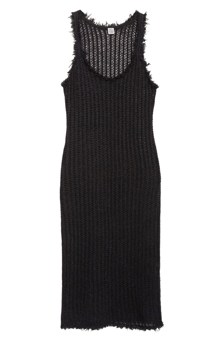 TOTEME Mohair & Wool Blend Tank Sweater Dress, Alternate, color, Black