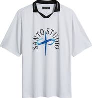 SANTO STUDIO Curved Logo Club Jersey Polo
