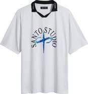 SANTO STUDIO Curved Logo Club Jersey Polo