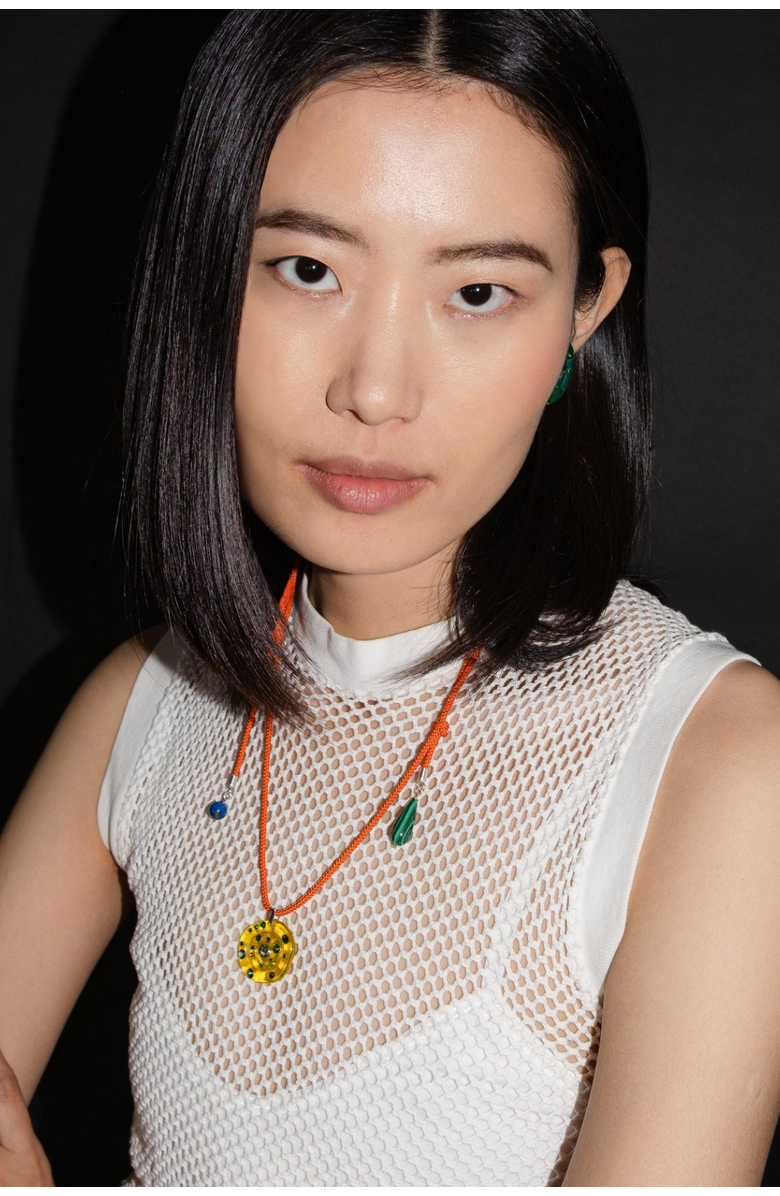 FRY POWERS SUN POWERS Resin Charm Pendent Necklace, Alternate, color, Yellow