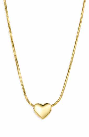 Puffy Heart Pendant Necklace