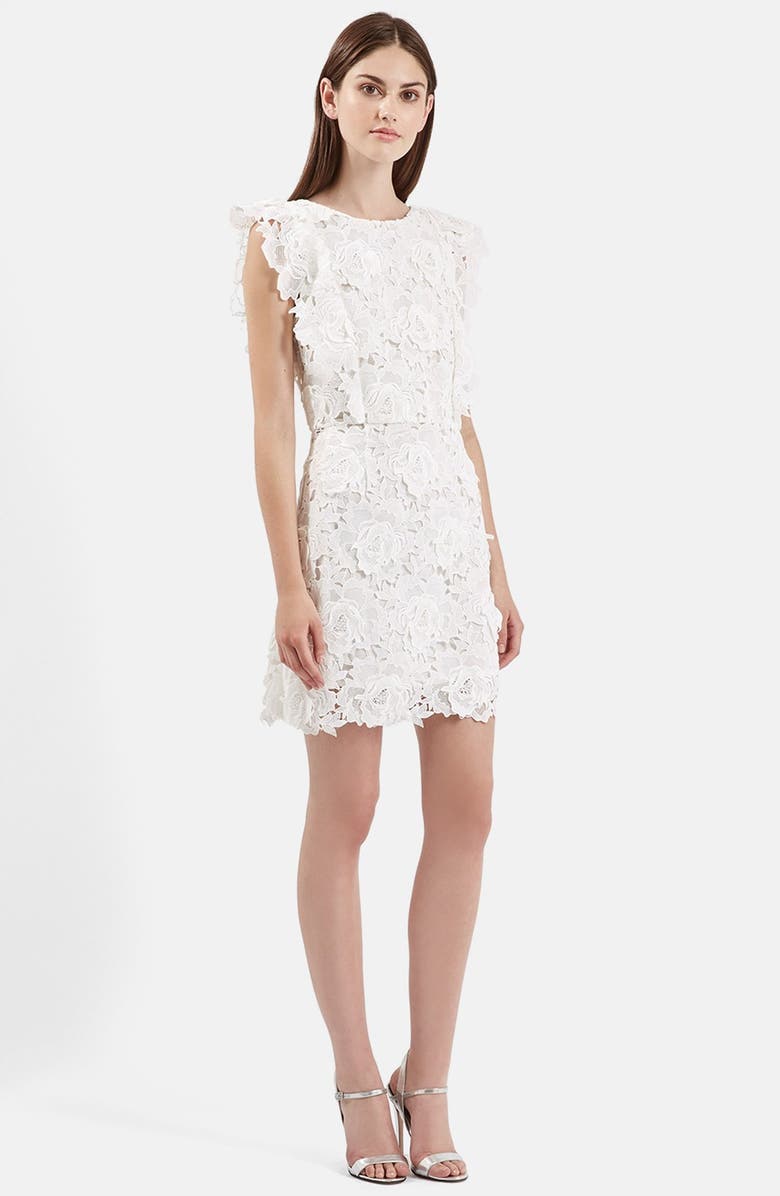 Topshop Lace A-Line Dress, Alternate, color,