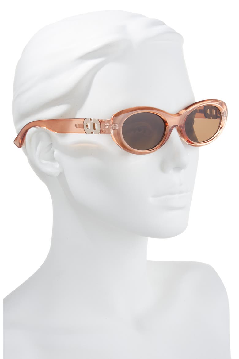Oval Sunglasses, Alternate, color, CRYSTAL PINK